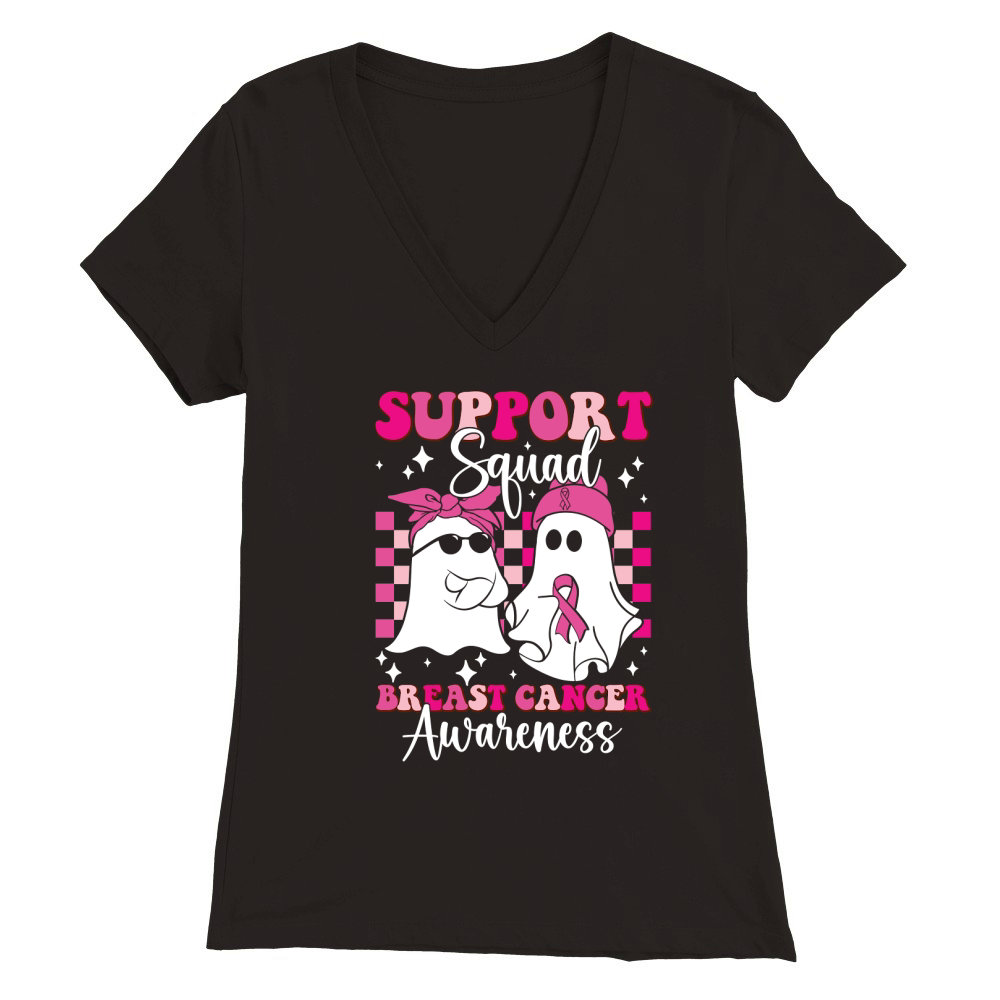support squad breast cancer awareness Premium Womens V-Neck T-shirt