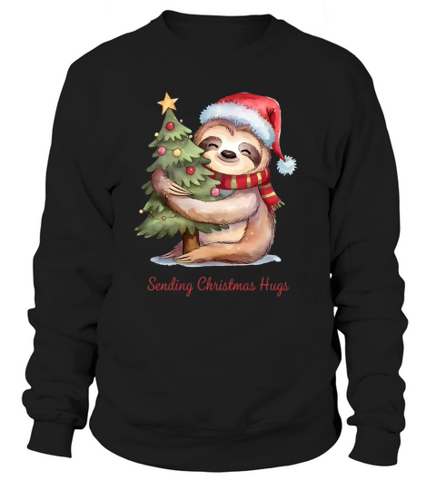 Sending Christmas Hugs Vintage Christmas 02 Sweatshirt Unisex