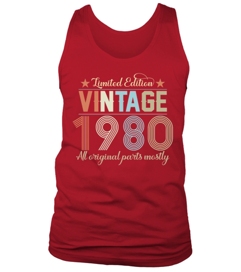 Birthday   Limited Edition Vintage 1980 Tank Top Unisex