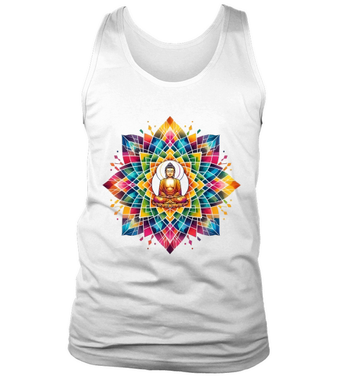 Buddha in Rainbow Mandala Yoga Tank Top Unisex