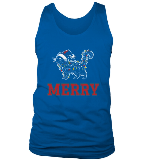 MERRY CAT WRAPPED BY CHRISTMAS LIGHTS D Color 1 Tank Top Unisex