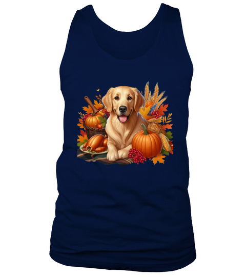 Retriever Thanksgiving Dog clipart (2) Tank Top Unisex