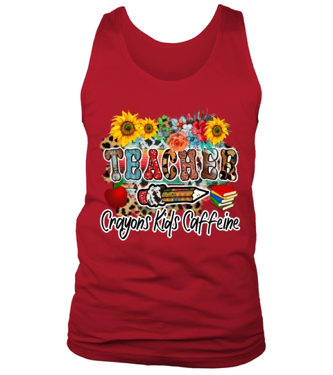 Teacher crayons Kids caffein Tank Top Unisex