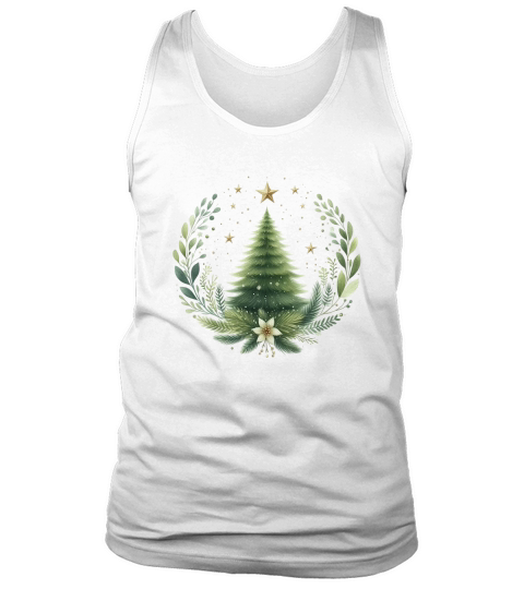 Watercolor Christmas tree Clipart 03 Tank Top Unisex
