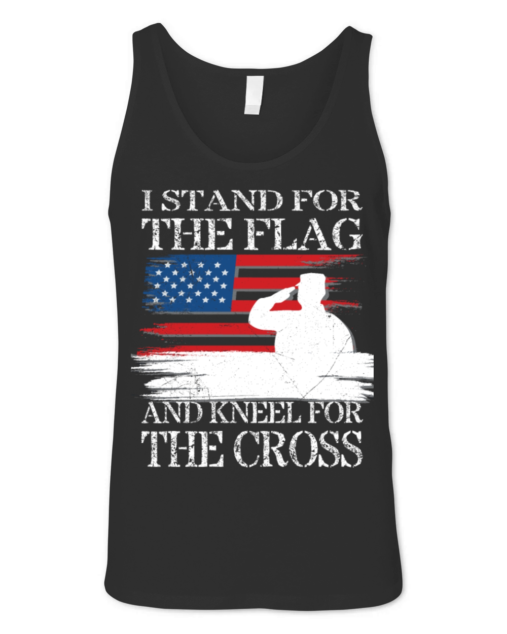 I Stand For The Flag And Kneel For The Cross Tee Unisex Jersey Tank