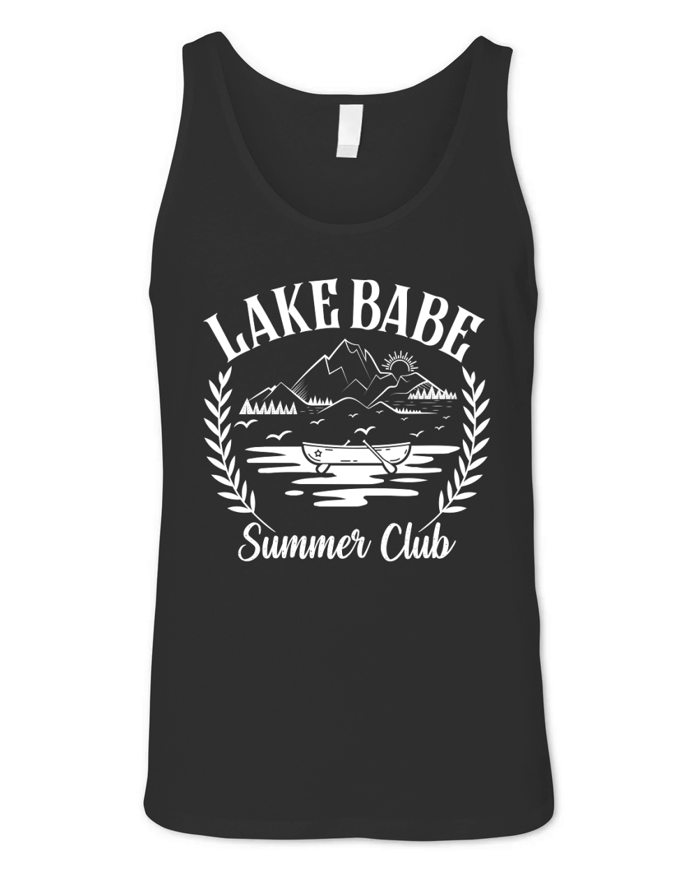 Lake Babe Summer Club, Vacation W Unisex Jersey Tank