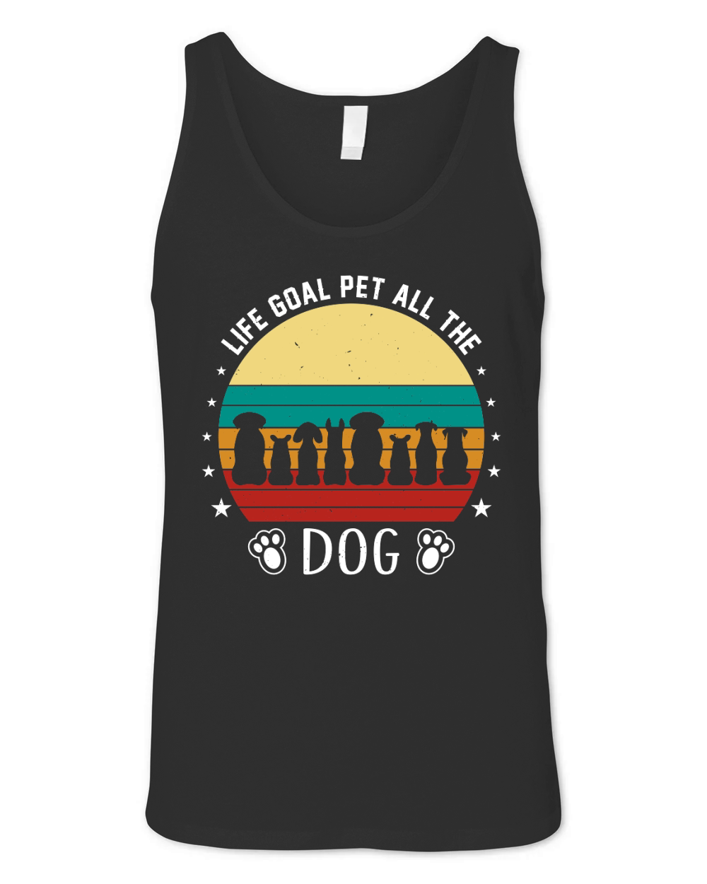 Life Goal Pet All The Dogs Vintage Unisex Jersey Tank
