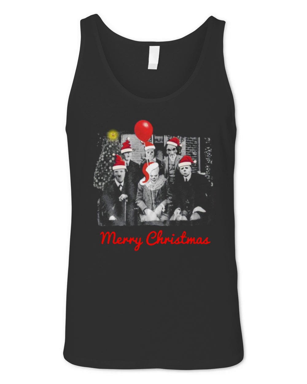 Merry Christmas Santa Horror Characters Unisex Jersey Tank