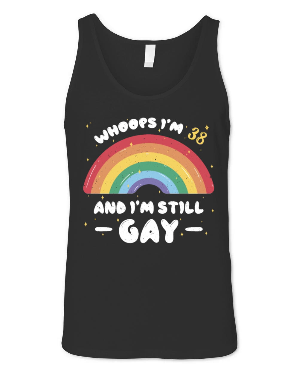 Rainbow Age 38 Years Gay Pride LGBT Pride Month Unisex Jersey Tank