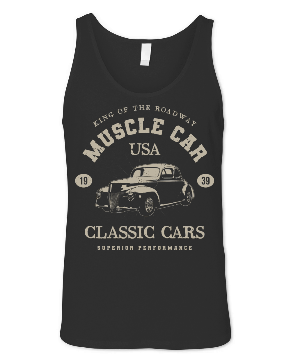 USA Vintage muscle cars tee poster graphics (1) Unisex Jersey Tank