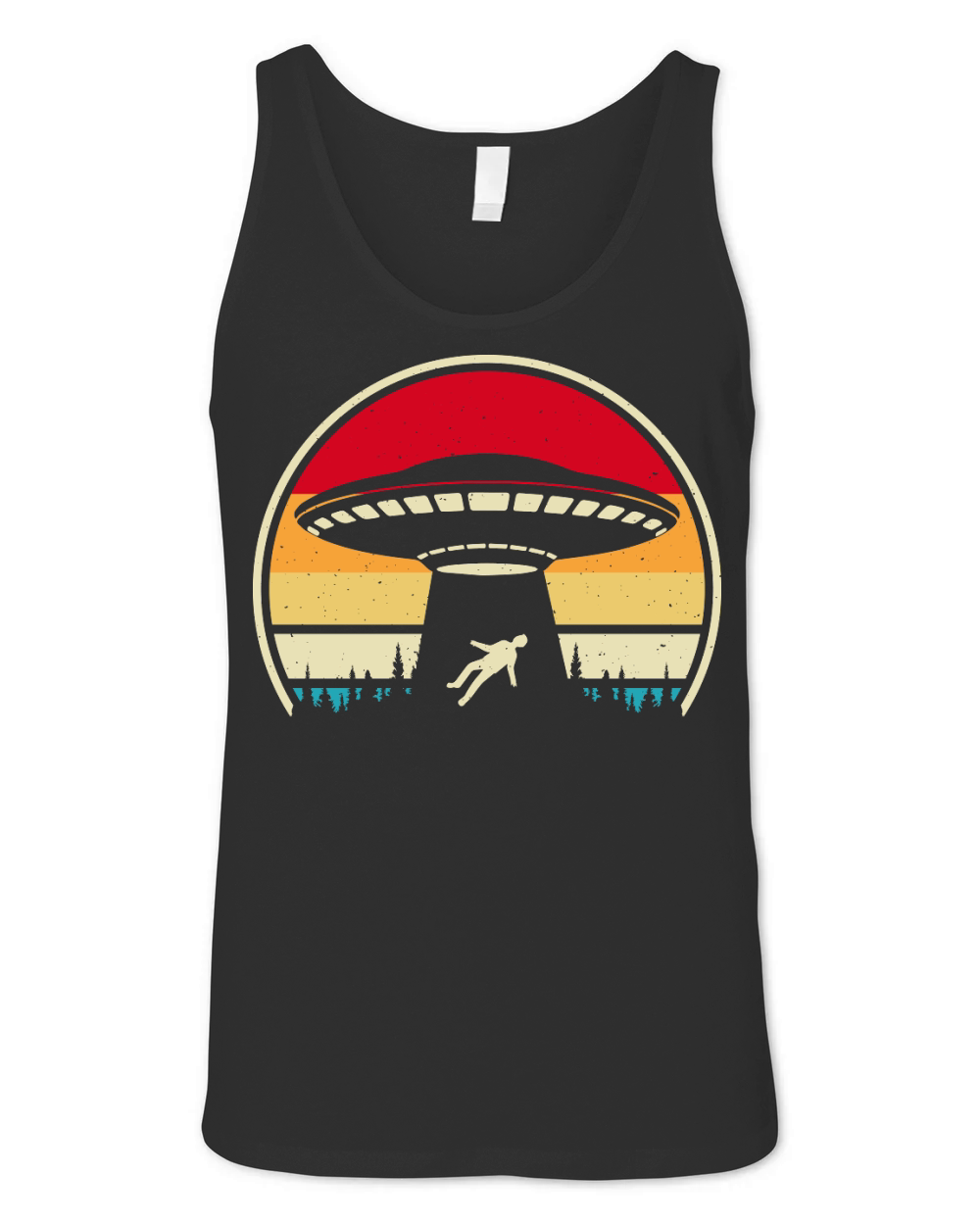 Vintage UFO Alien 10 Unisex Jersey Tank
