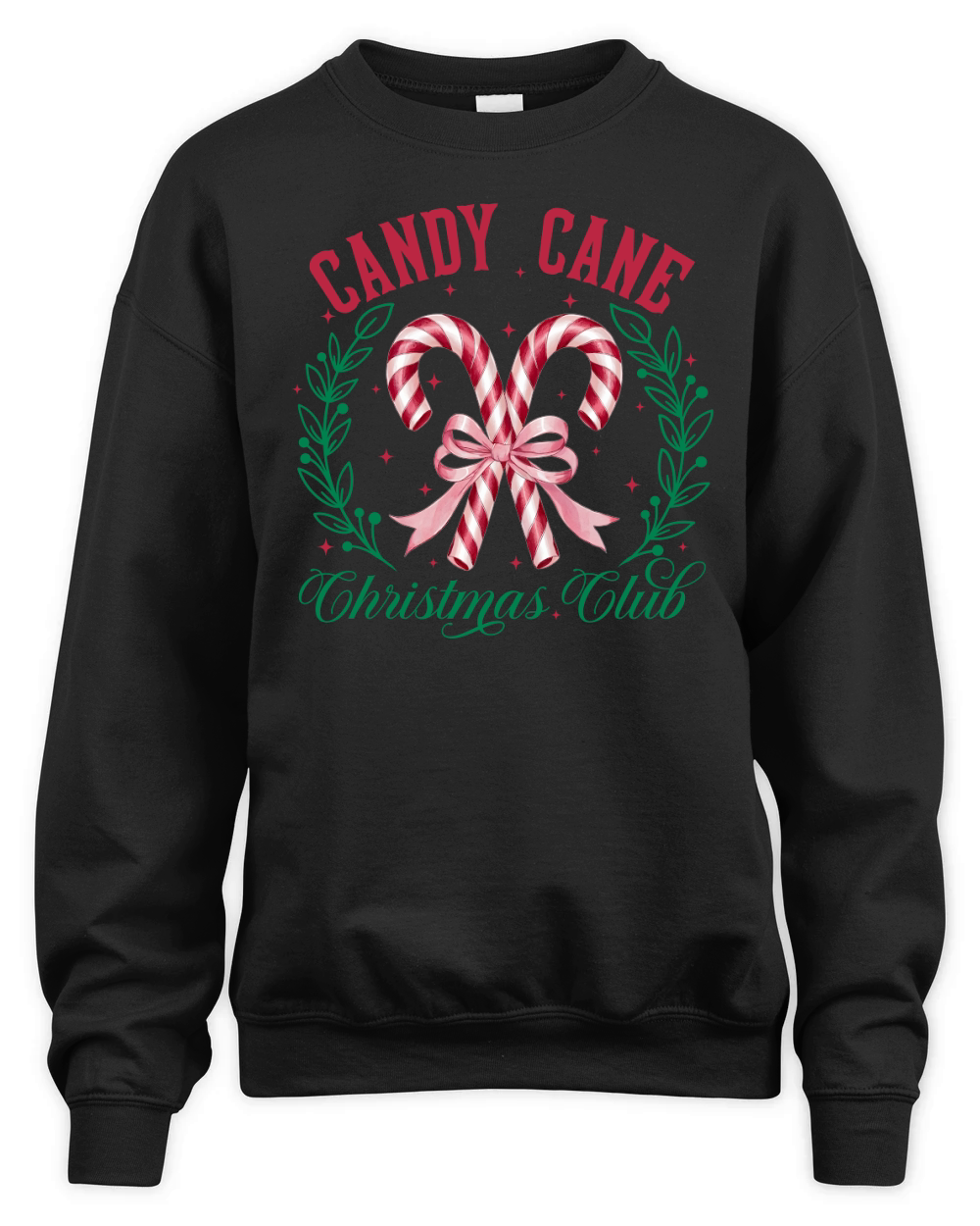 Candy cane Christmas Club Unisex Premium Crewneck Sweatshirt