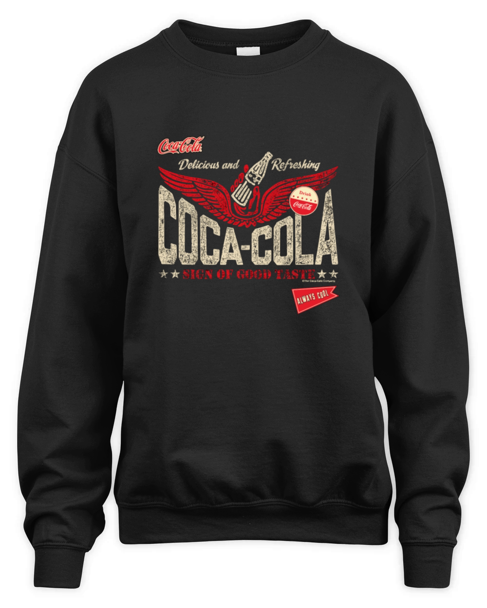 Coca-Cola Sign Of Good Taste Wings Vintage Logo Unisex Premium Crewneck Sweatshirt