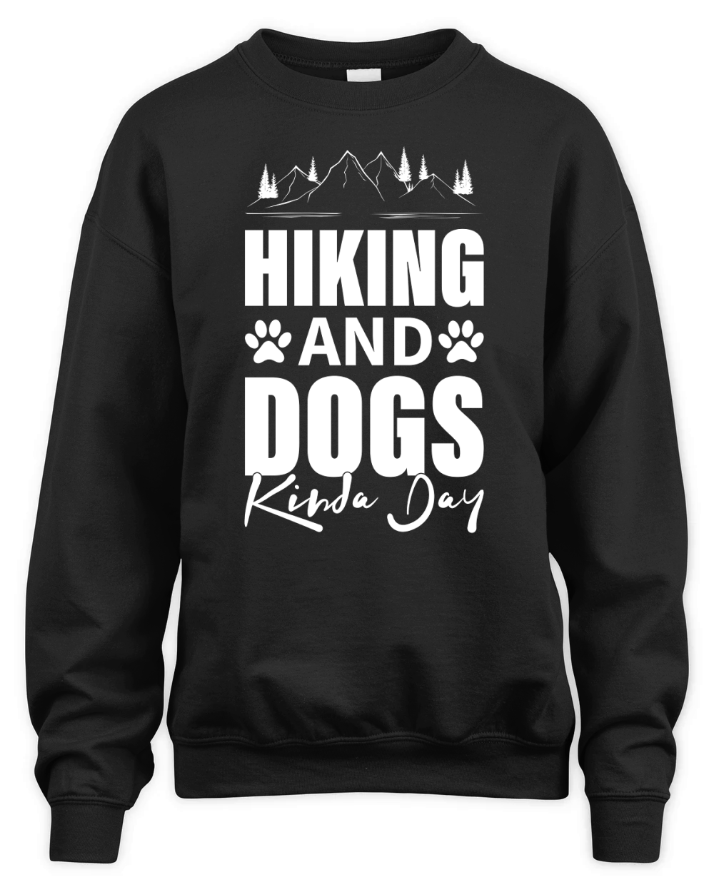 HIKING AND DOGS KINDA DAY Unisex Premium Crewneck Sweatshirt