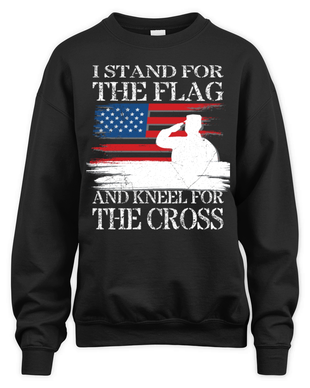 I Stand For The Flag And Kneel For The Cross Tee Unisex Premium Crewneck Sweatshirt
