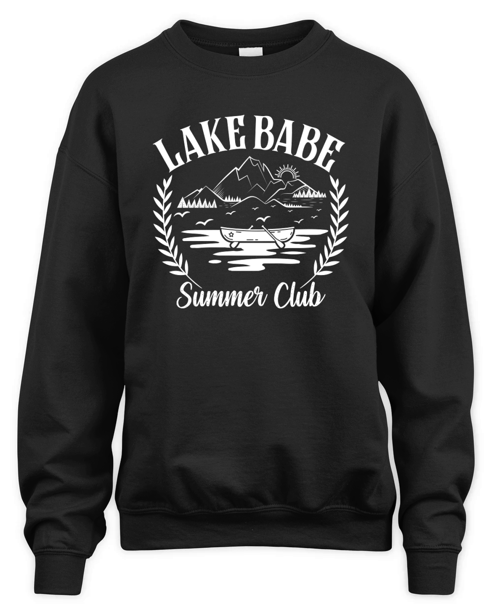 Lake Babe Summer Club, Vacation W Unisex Premium Crewneck Sweatshirt