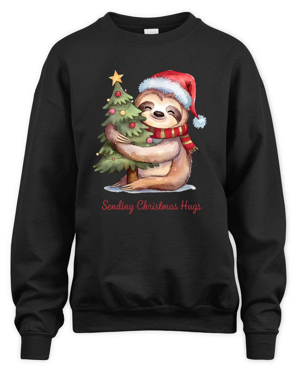 Sending Christmas Hugs Vintage Christmas 02 Unisex Premium Crewneck Sweatshirt