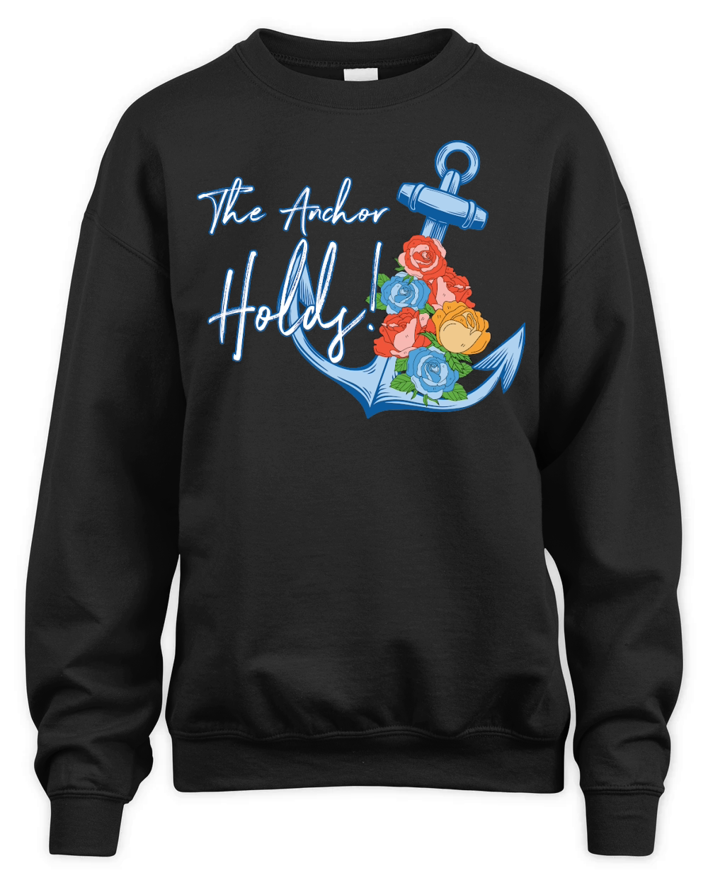 The Anchor Holds Floral Unisex Premium Crewneck Sweatshirt