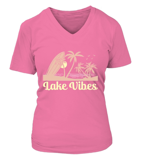 Beach Summer Lake Vibes V-neck T-Shirt Woman