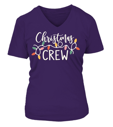 Christmas Crew with Lights 2024 3 V-neck T-Shirt Woman