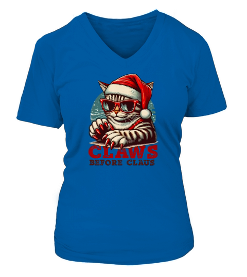 Claws Before Claus V-neck T-Shirt Woman