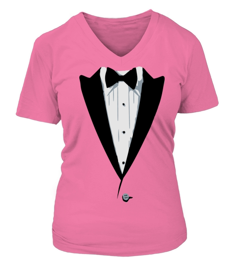 Custom Color Tuxedo Tshirt V-neck T-Shirt Woman