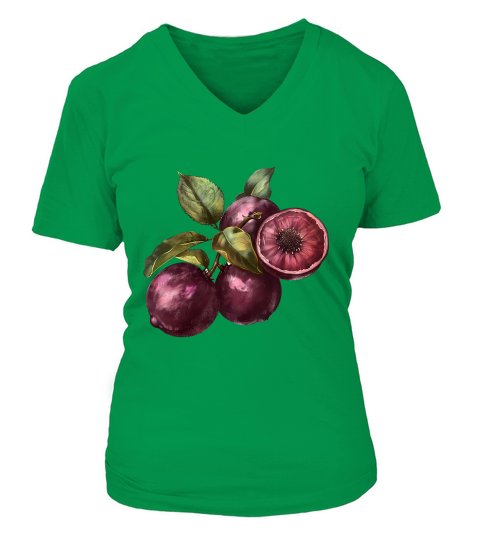 Mangosteens Queen of Fruits Vintage V-neck T-Shirt Woman