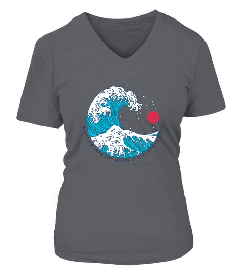Mightier than the waves is his love for you V-neck T-Shirt Woman