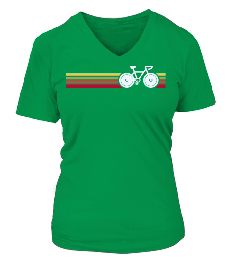 Retro Bicycle V-neck T-Shirt Woman