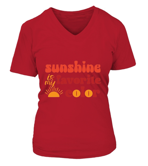 Sunshine is my favorite color V-neck T-Shirt Woman