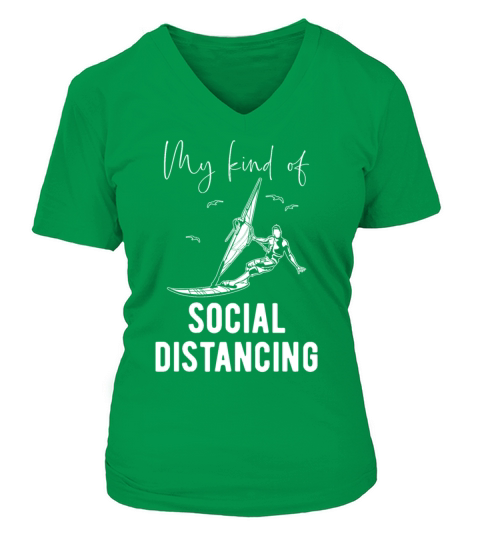 Windsurfer - Social Distancing Saying V-neck T-Shirt Woman