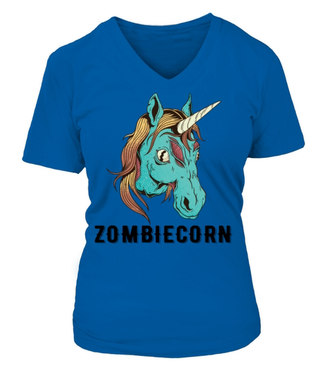 Zombie Unicorn V-neck T-Shirt Woman