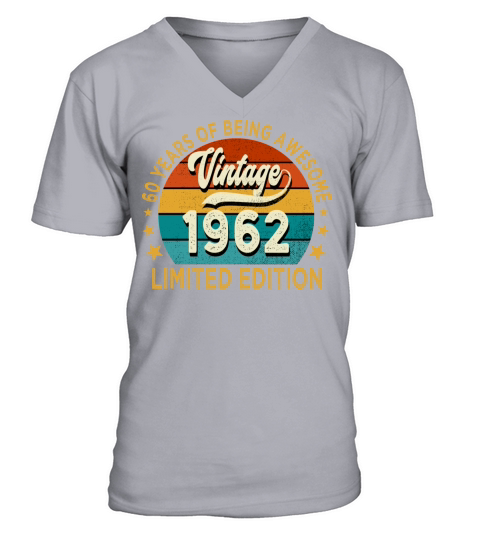 1962 Vintage Birthday Gift Limited Edition 60th V-Neck T-shirt