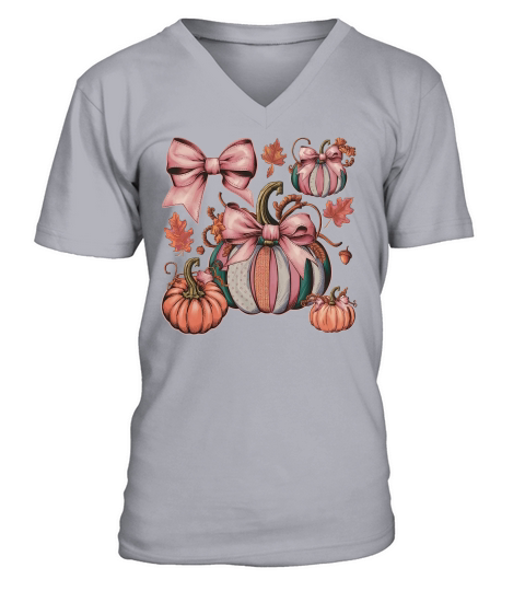Fall pumpkin Autumn3 V-Neck T-shirt