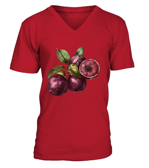Mangosteens Queen of Fruits Vintage V-Neck T-shirt