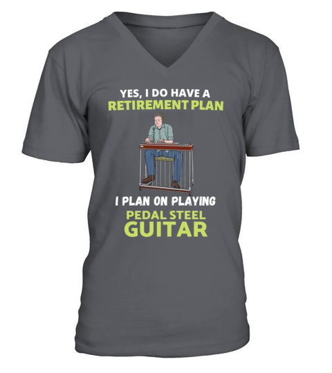 playing pedal steel guitar V-Neck T-shirt