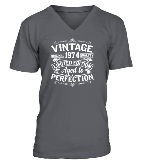 Vintage original 1974 quality limited edition aged to perfection V-Neck T-shirt