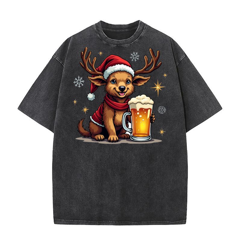 Animal Beer Christmas Sublimation Bundle 13 Washed T-Shirt