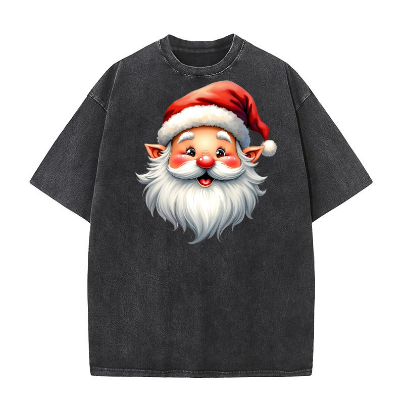 Christmas Santa Clipart 5 Washed T-Shirt