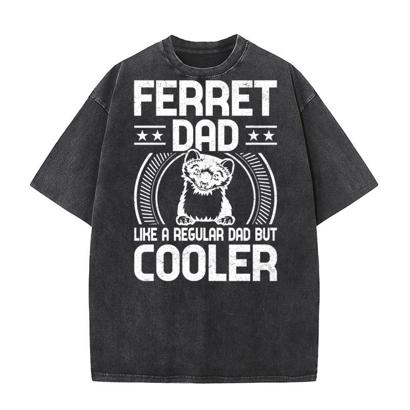 Ferret dad like a regular dad but cooler (2) Washed T-Shirt