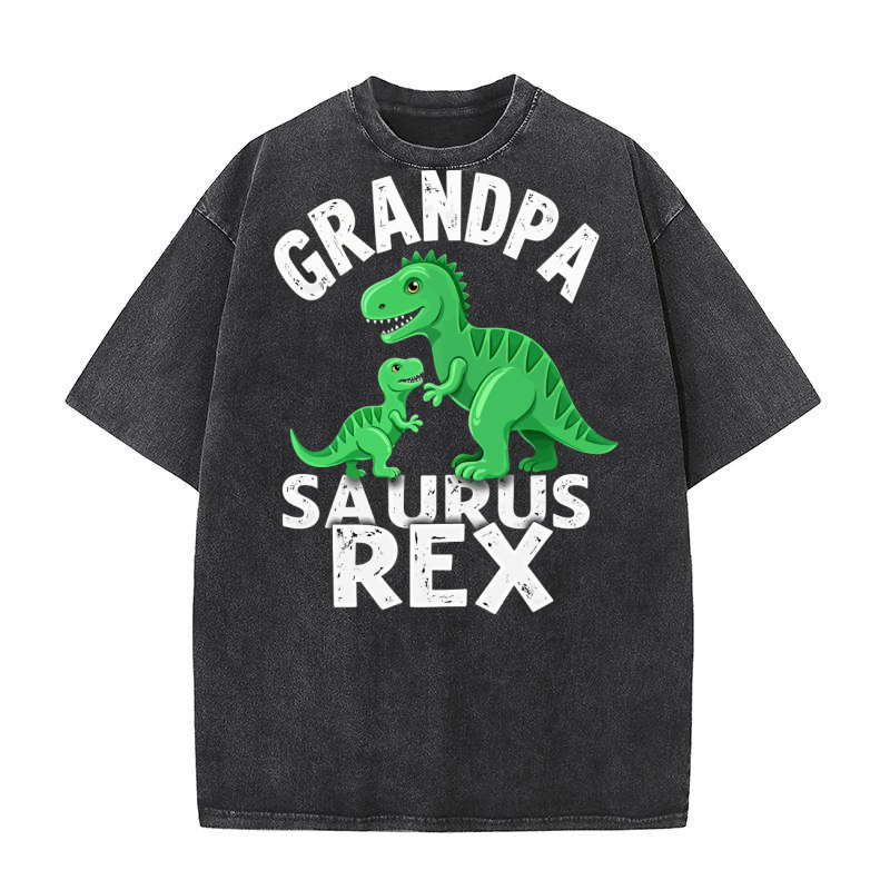 Grandpa saurus rex Washed T-Shirt
