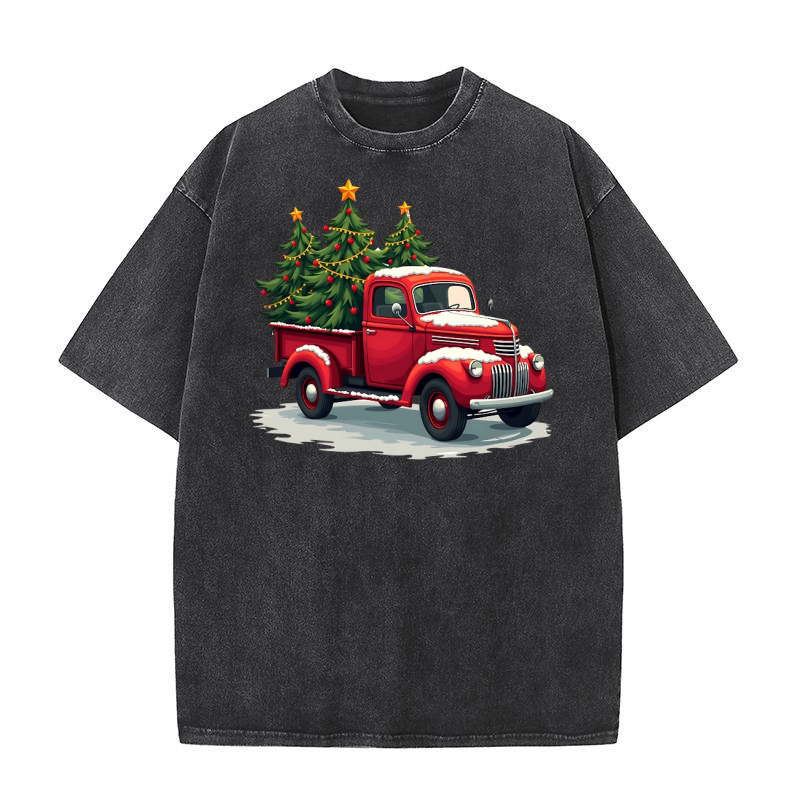 Holiday Truck 6 Washed T-Shirt