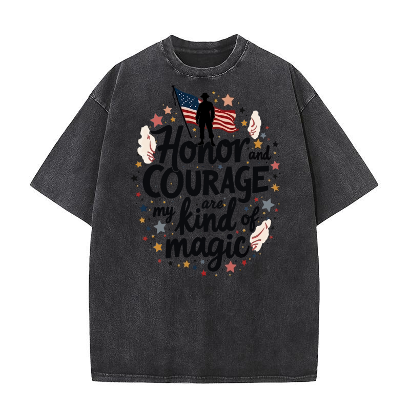 Honor and courage are my kind of magic 10 Washed T-Shirt