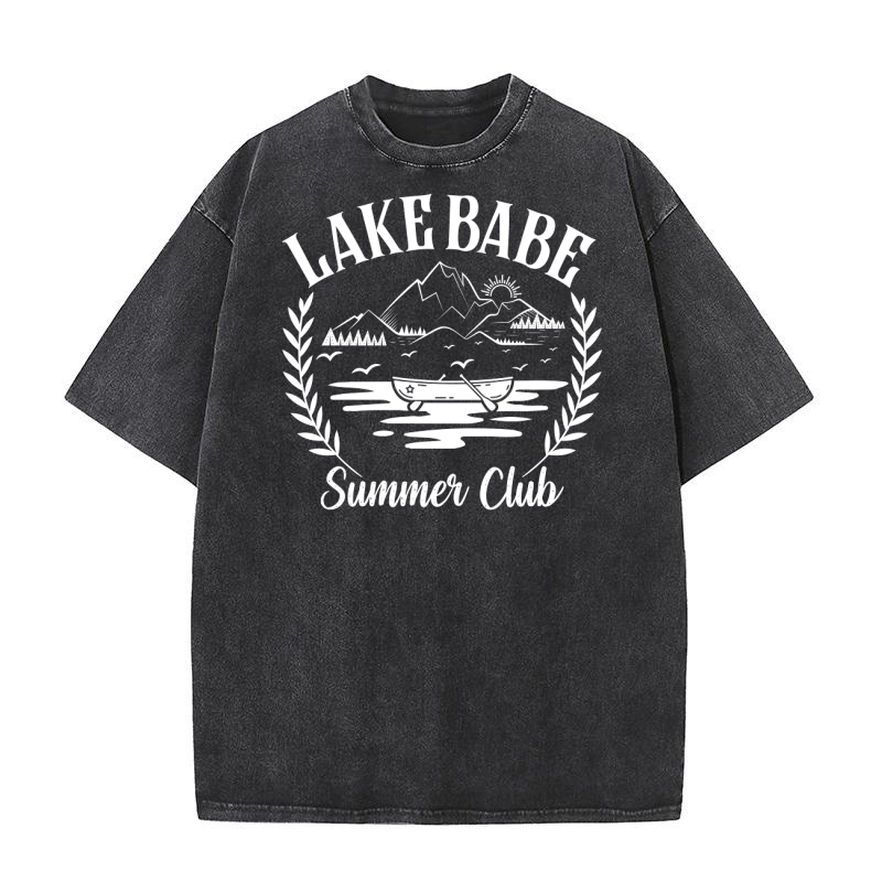 Lake Babe Summer Club, Vacation W Washed T-Shirt