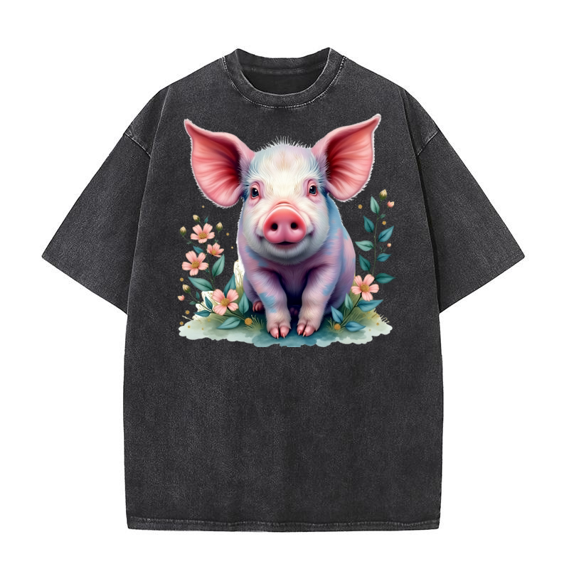 Pig Fur Pink 08 Washed T-Shirt