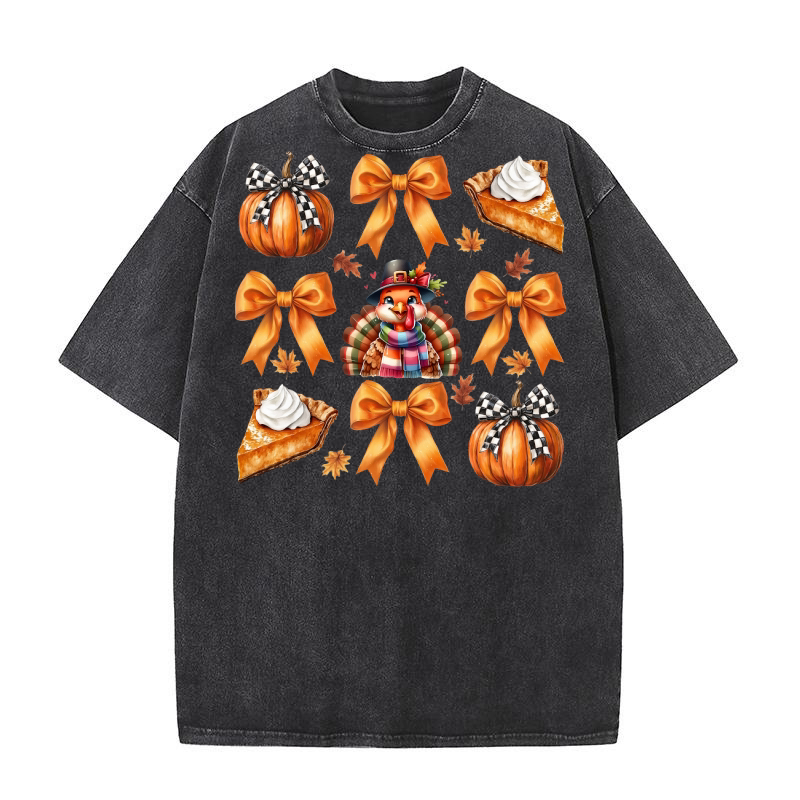 Retro Thanksgiving 6 Washed T-Shirt