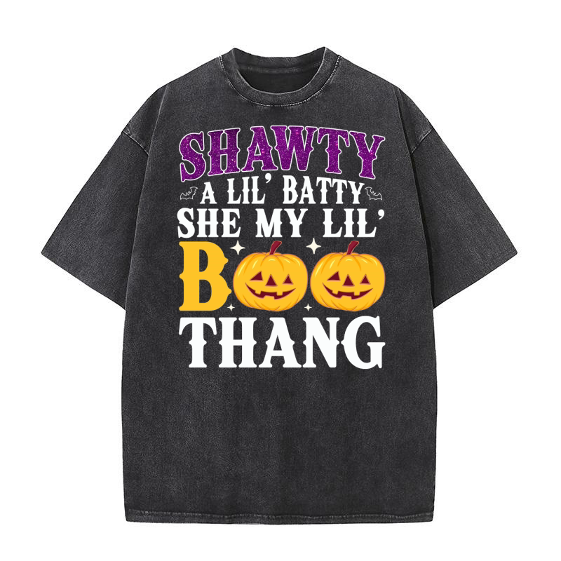 Shawty A Lil Batty She My Lil Boo Thang Washed T-Shirt