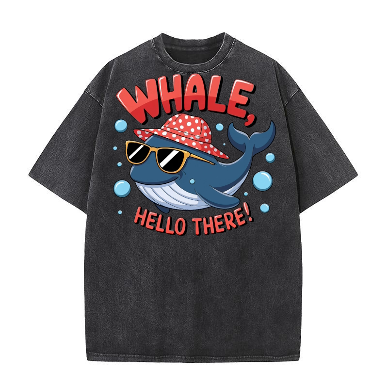 Whale Hello There! Washed T-Shirt