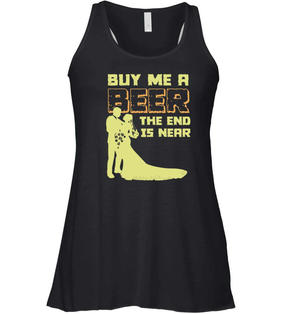Beer wedding bride groom party Women's Flowy Tank Top