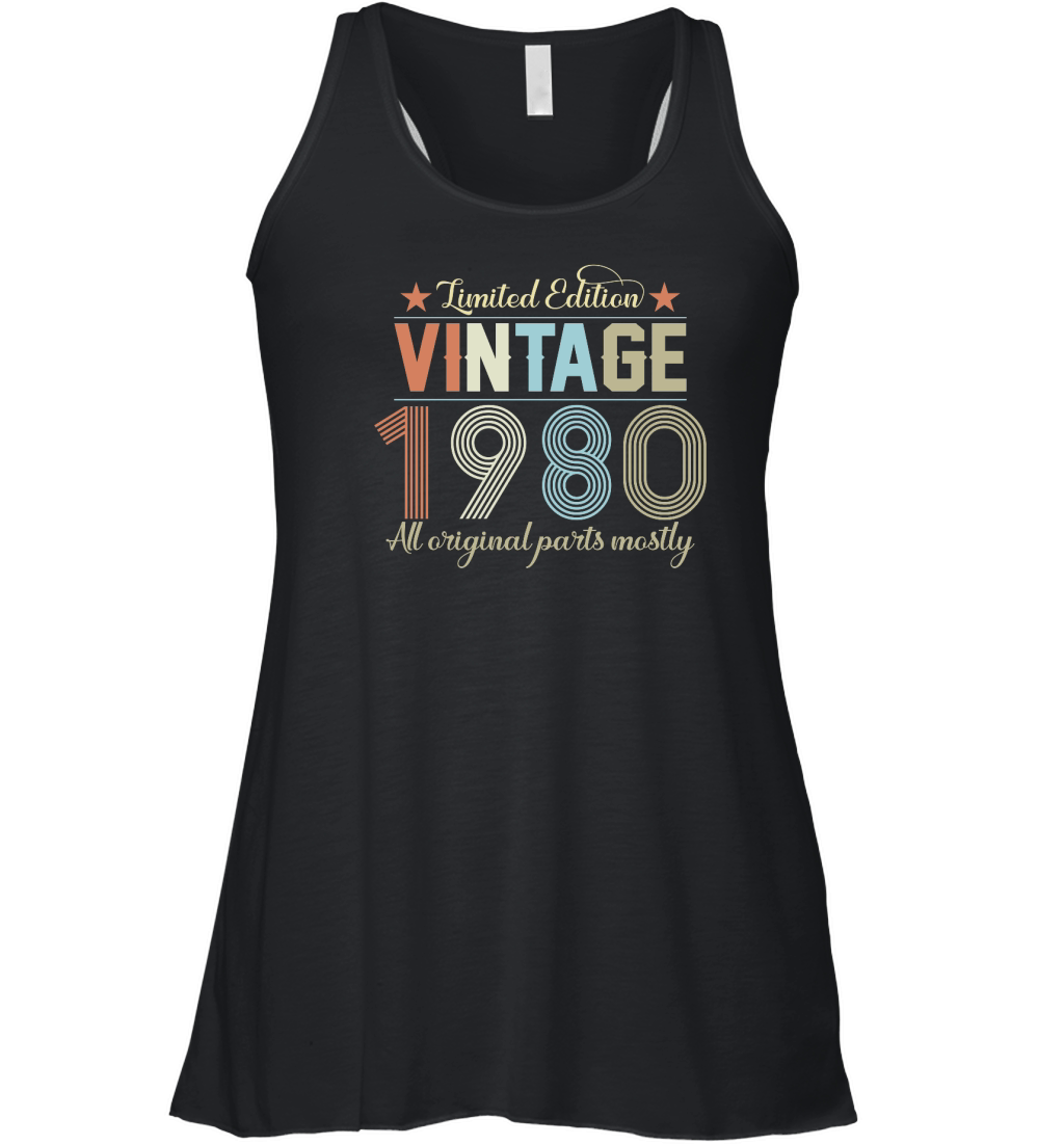 Birthday   Limited Edition Vintage 1980 Women's Flowy Tank Top